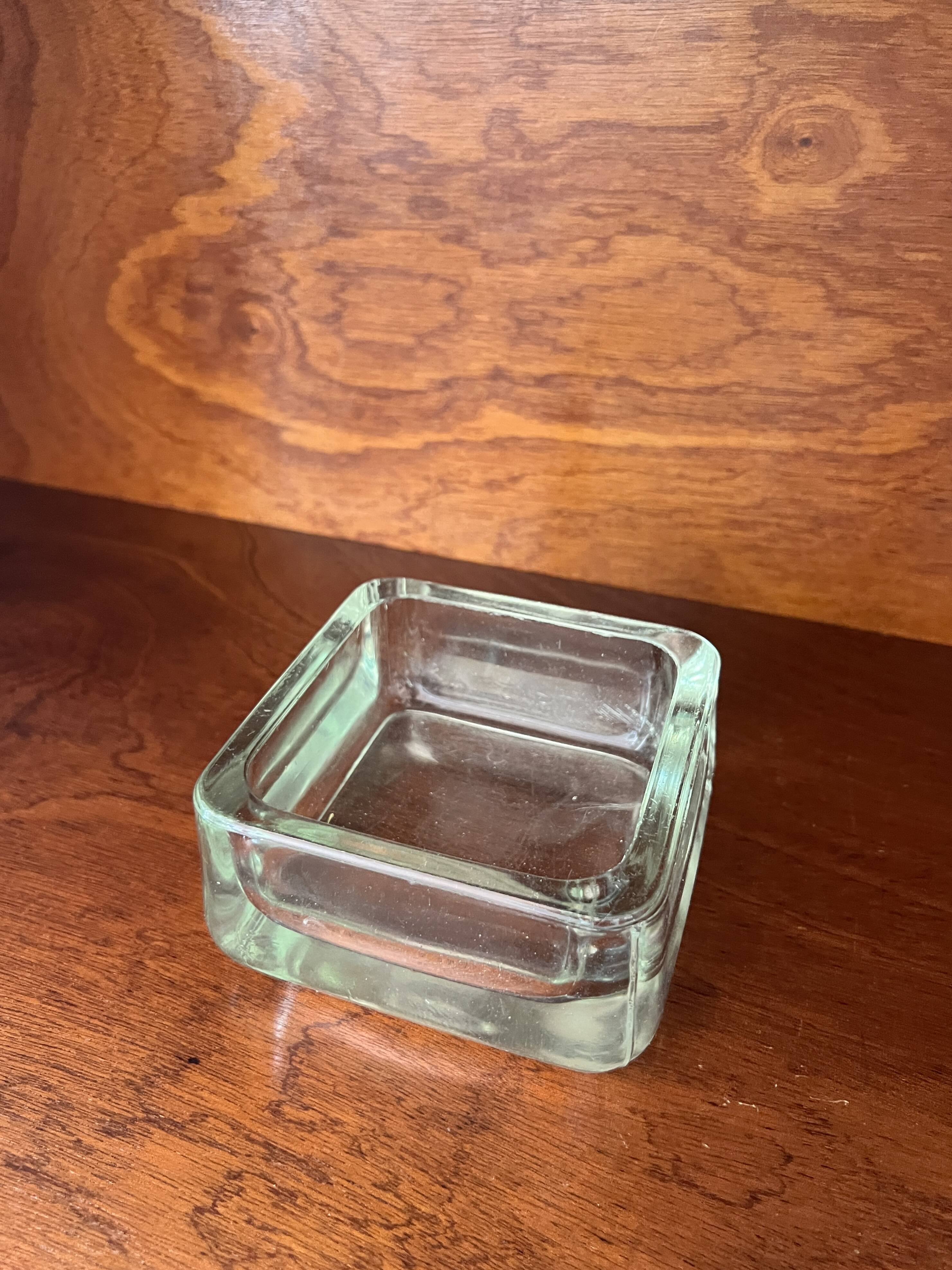 Bauhaus glass ashtray/pocket tray, Lumax design 1970