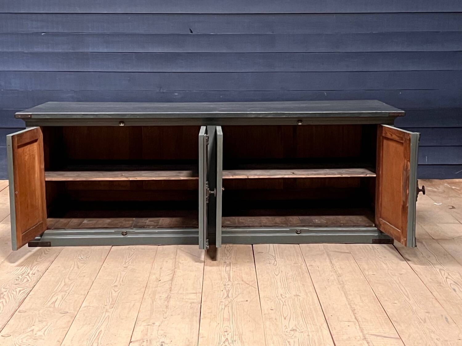 Antique painted wooden counter