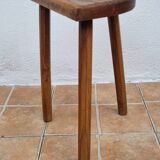 Set of four rustic solid wood plant holders, 31 to 43 cm