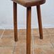 Set of four rustic solid wood plant holders, 31 to 43 cm