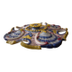 Ceiling light or rosette in enamelled ceramic from the end of the 19th century.