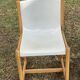 Gautier chair in white thermoformed plastic and wood