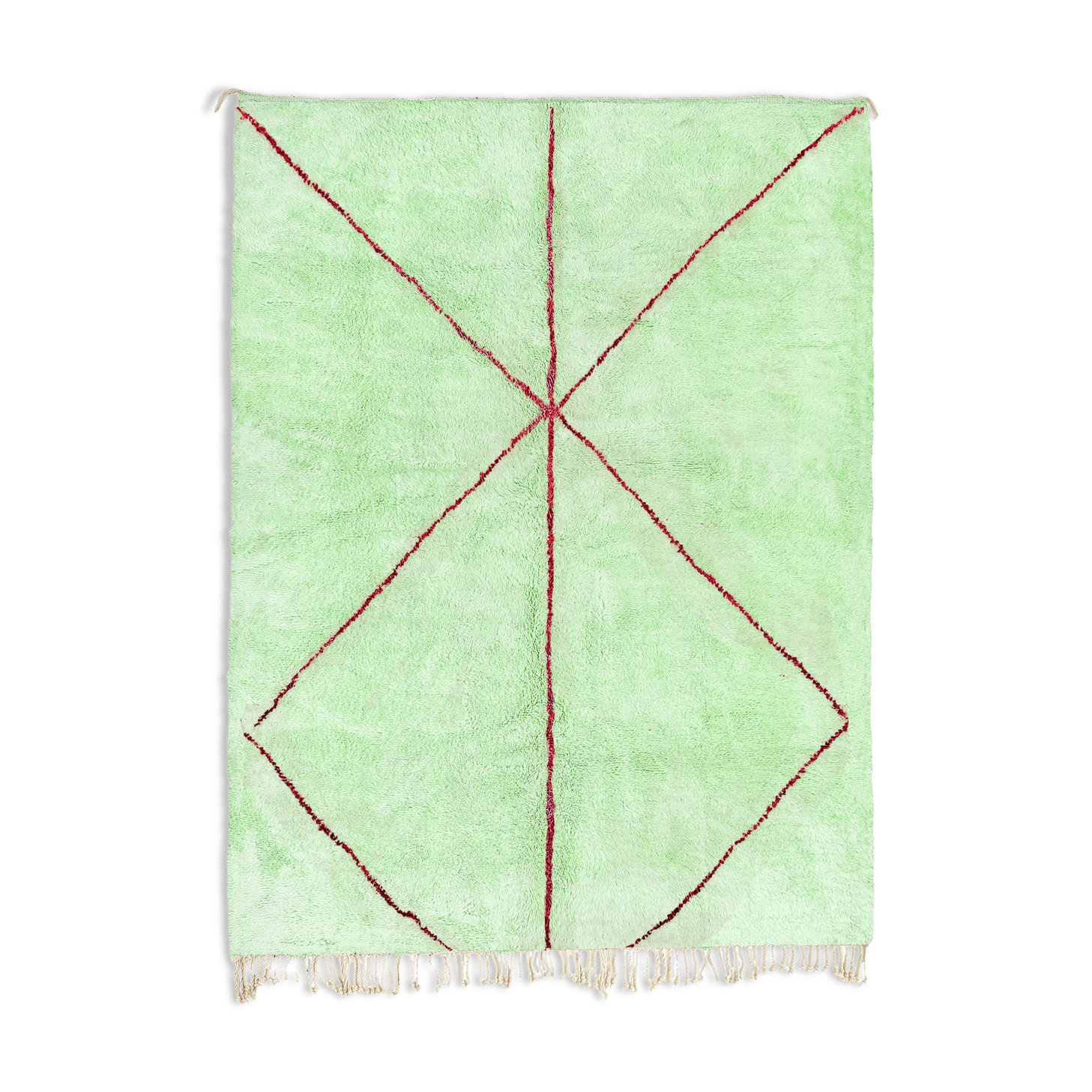 Modern Moroccan carpet green contemporary art 180x240cm