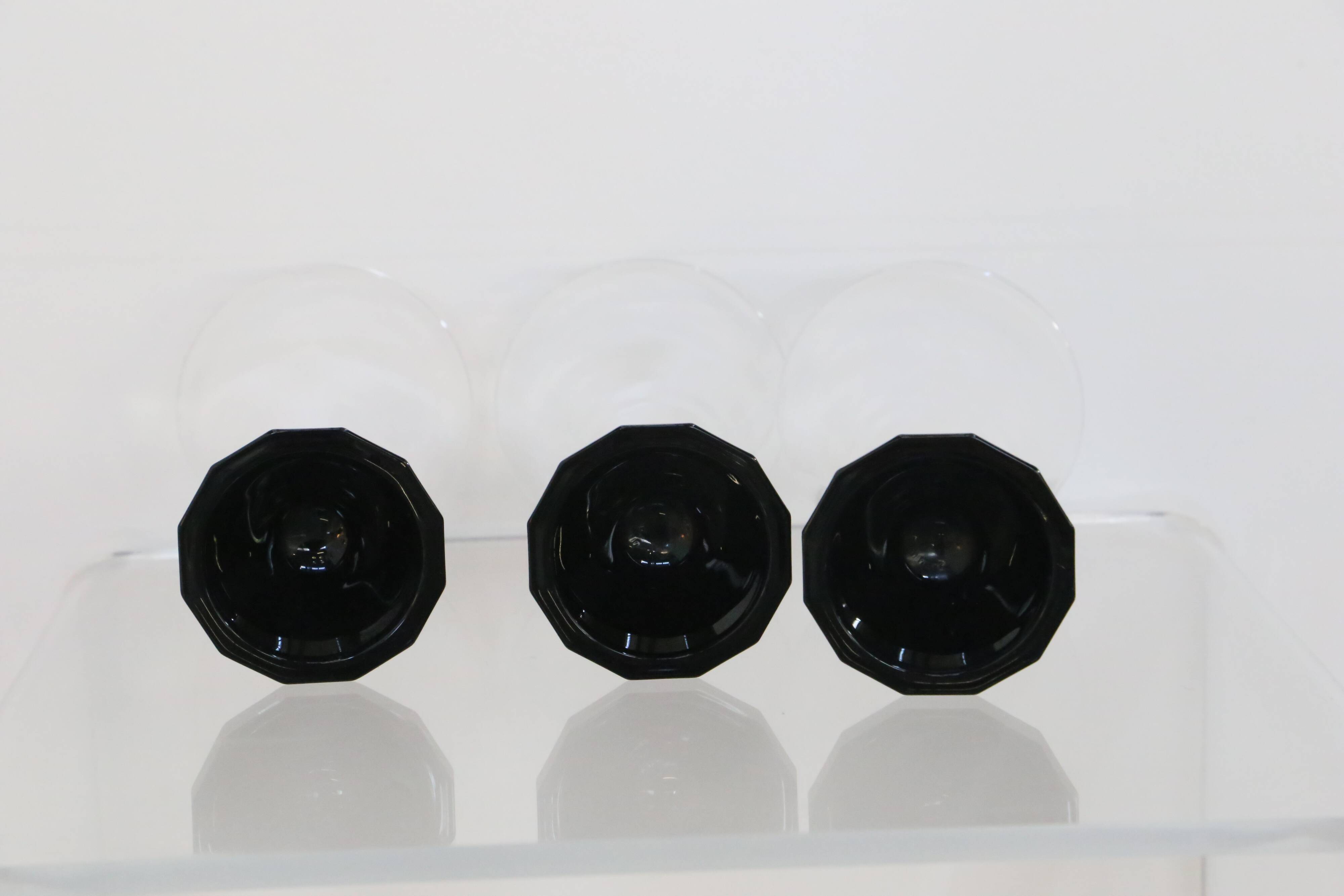 Ensemble de 3 verre à pied / eau Luminarc, 1980, neuf
