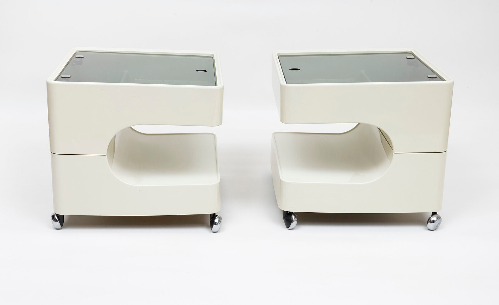 Space age night stands / side tables by Opal, Germany 1970