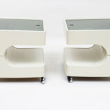 Tables de nuit / tables d’appoint de l’ère spatiale par Opal, Allemagne 1970