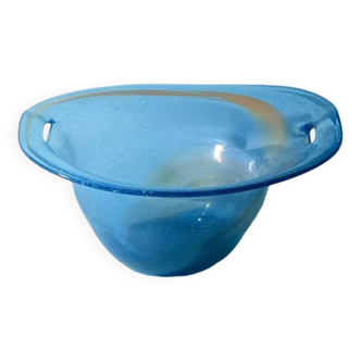 Bol en verre vintage moderne Budveszel Gyula Hongrie années 1990