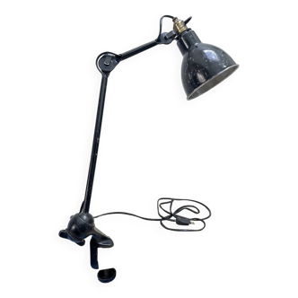 Gras-Ravel 201 semi-fixed architect's workshop lamp on vice base VINTAGE