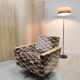 Midcentury swivel lounge chair vintage 'Geometric dessin'
