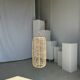 Large lantern-shaped rattan pendant lamp H50 D24