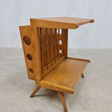 Vintage Dutch design side table magazine rack