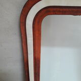 Miroir Louis Philippe H112xL76 laque bordeaux blanc crème