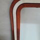 Miroir Louis Philippe H112xL76 laque bordeaux blanc crème