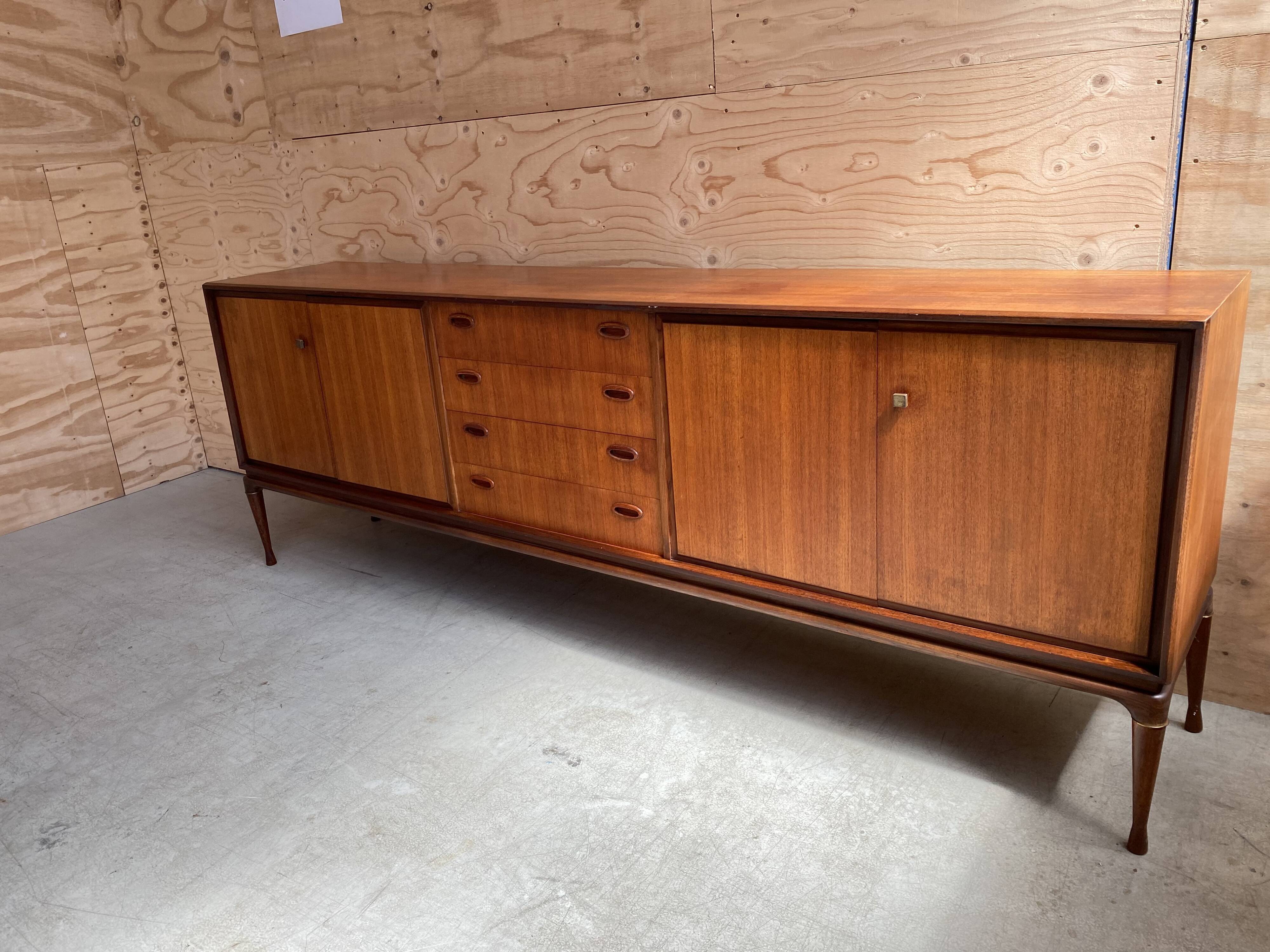Vintage Scandinavian Danish teak sideboard, 1960s