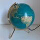 Globe  vintage 1977 terrestre verre tripode doré Taride - 28 cm