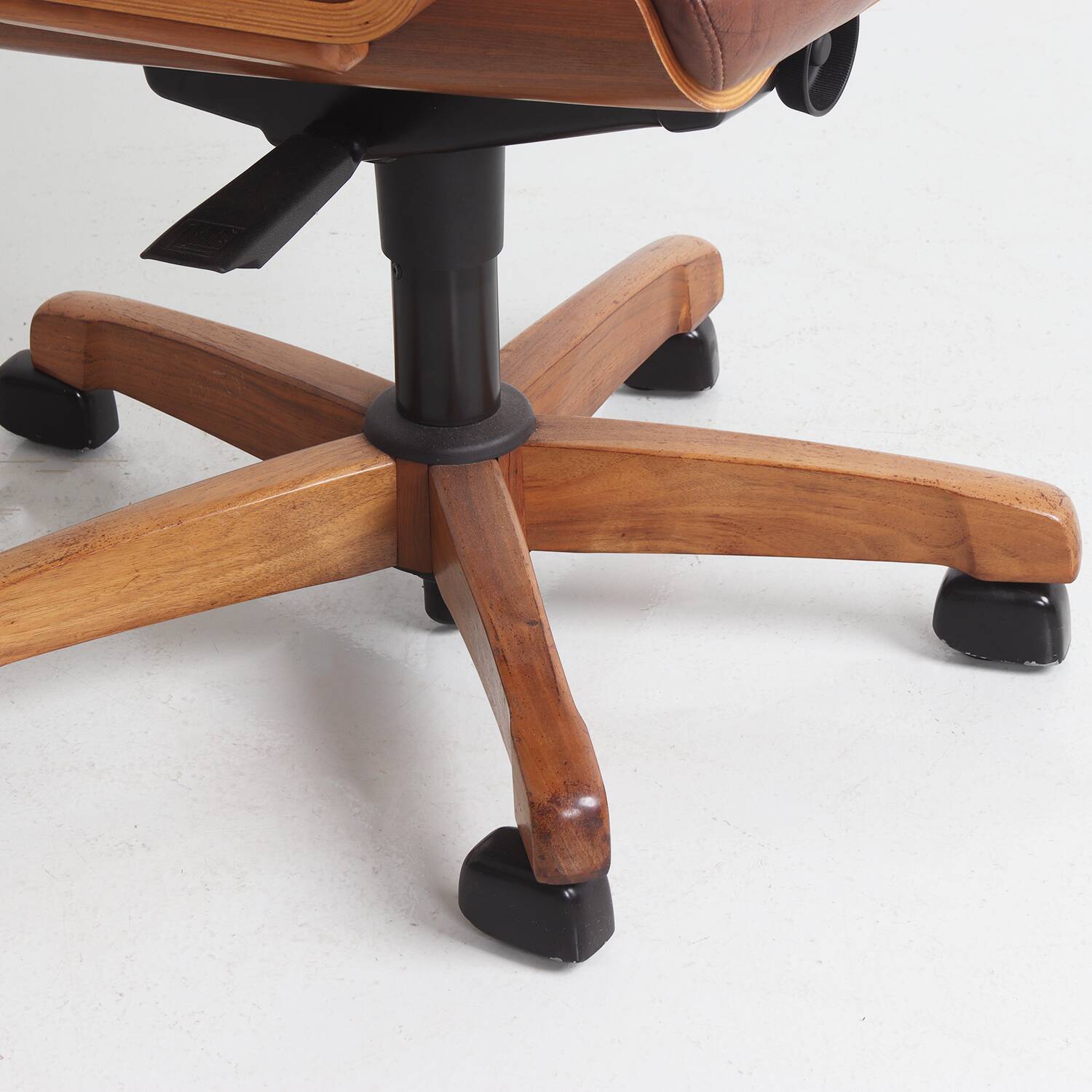 Fauteuil de bureau vintage en cuir