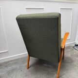 Scandinavian khaki armchair