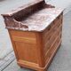 Commode chêne et marbre