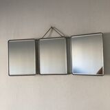 Barber triptych mirror 28x69cm vintage 1960