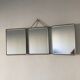 Barber triptych mirror 28x69cm vintage 1960