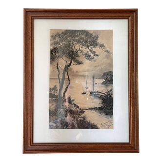 Indian ink painting on paper 1927