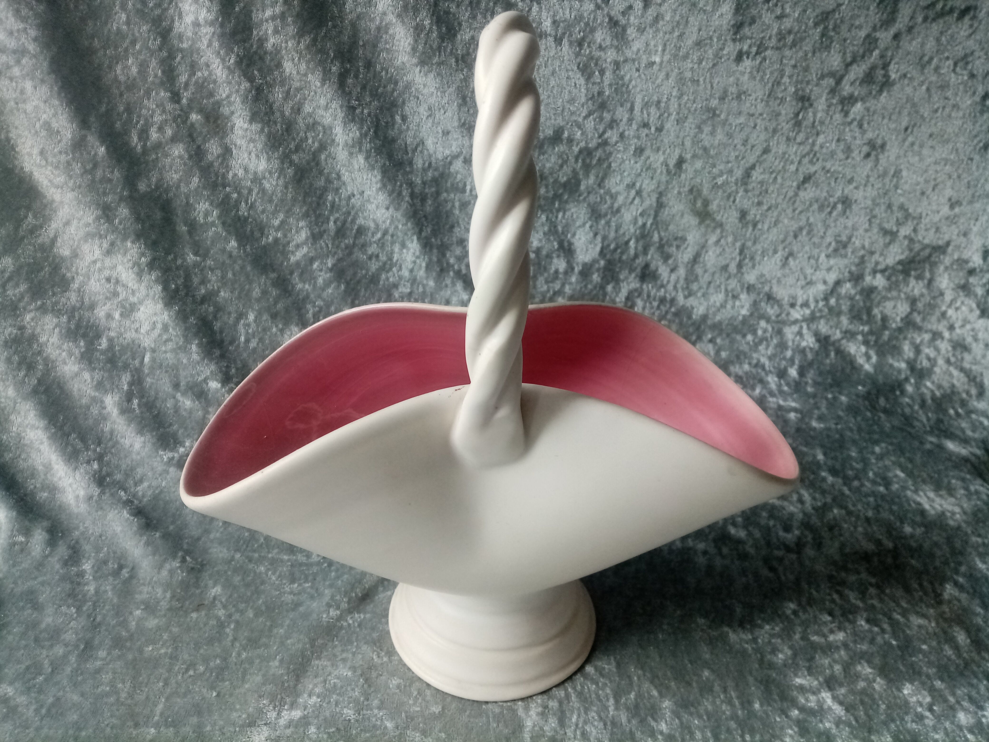 Enamelled tile basket of the 60s