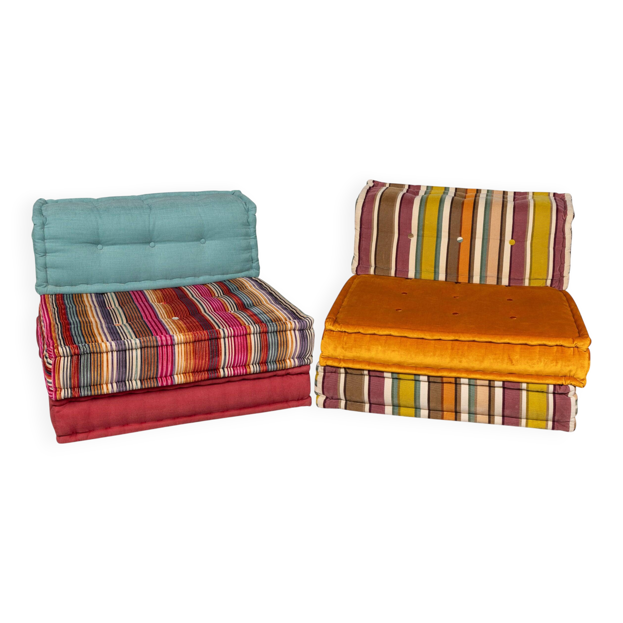 21stc "mah jong" sectional sofa by hans hopfer for roche bobois, france c.2