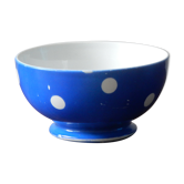 Bol bleu café au lait en porcelaine Longchamp fabriqué en France