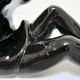 Anthropomorphic ashtray legs ceramic black design 80s