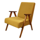 Classic vintage golden velvet armchair Jade - like Chierowski model - 2 pieces available