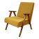 Classic vintage golden velvet armchair Jade - like Chierowski model - 2 pieces available