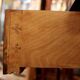 Console empire mahogany and marble tray