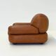 Cognac brown leather Sapporo armchair for Mobil Girgi