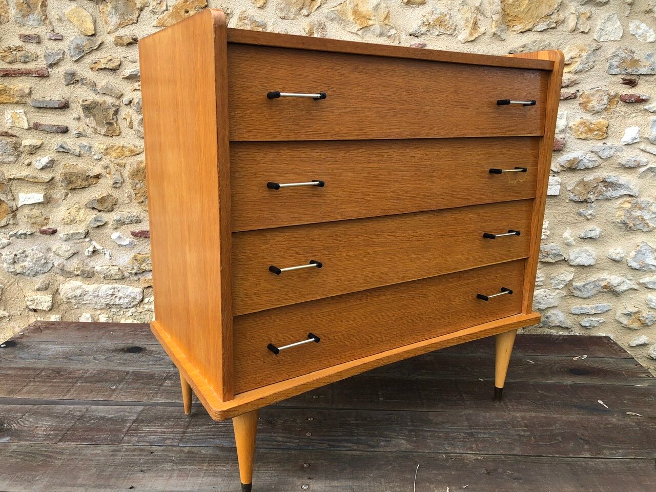 Commodity has 4 scandinavian style drawers, 60s