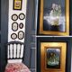 Old frames black and gold bird motifs very Japanese style