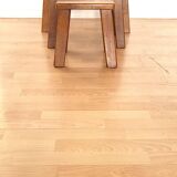 3 nesting tables in Brutalist style from the 70s in light oak.