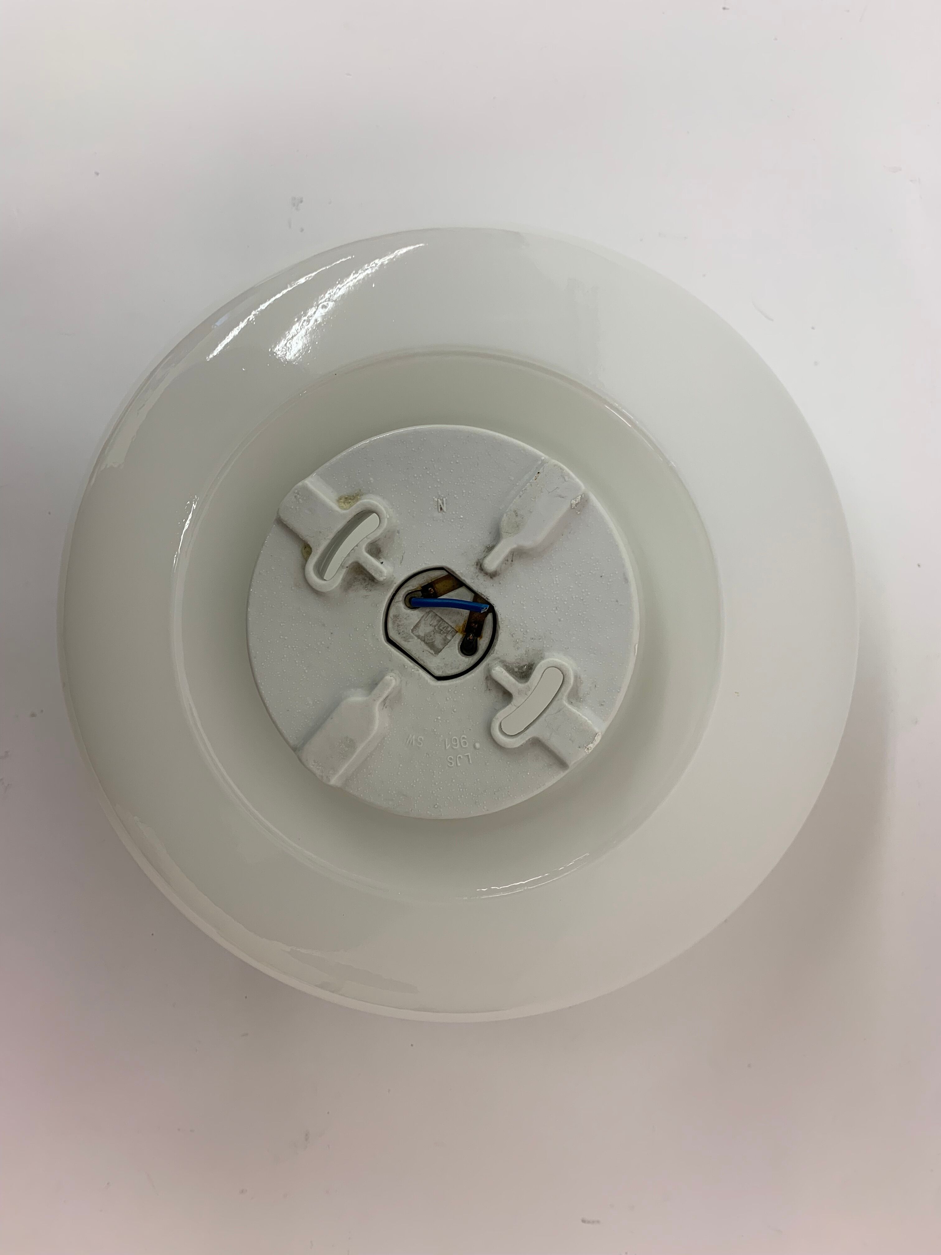 Glass 961 Ceiling or Wall Lamp by Wilhelm Wagenfeld for Lindner, 1950s