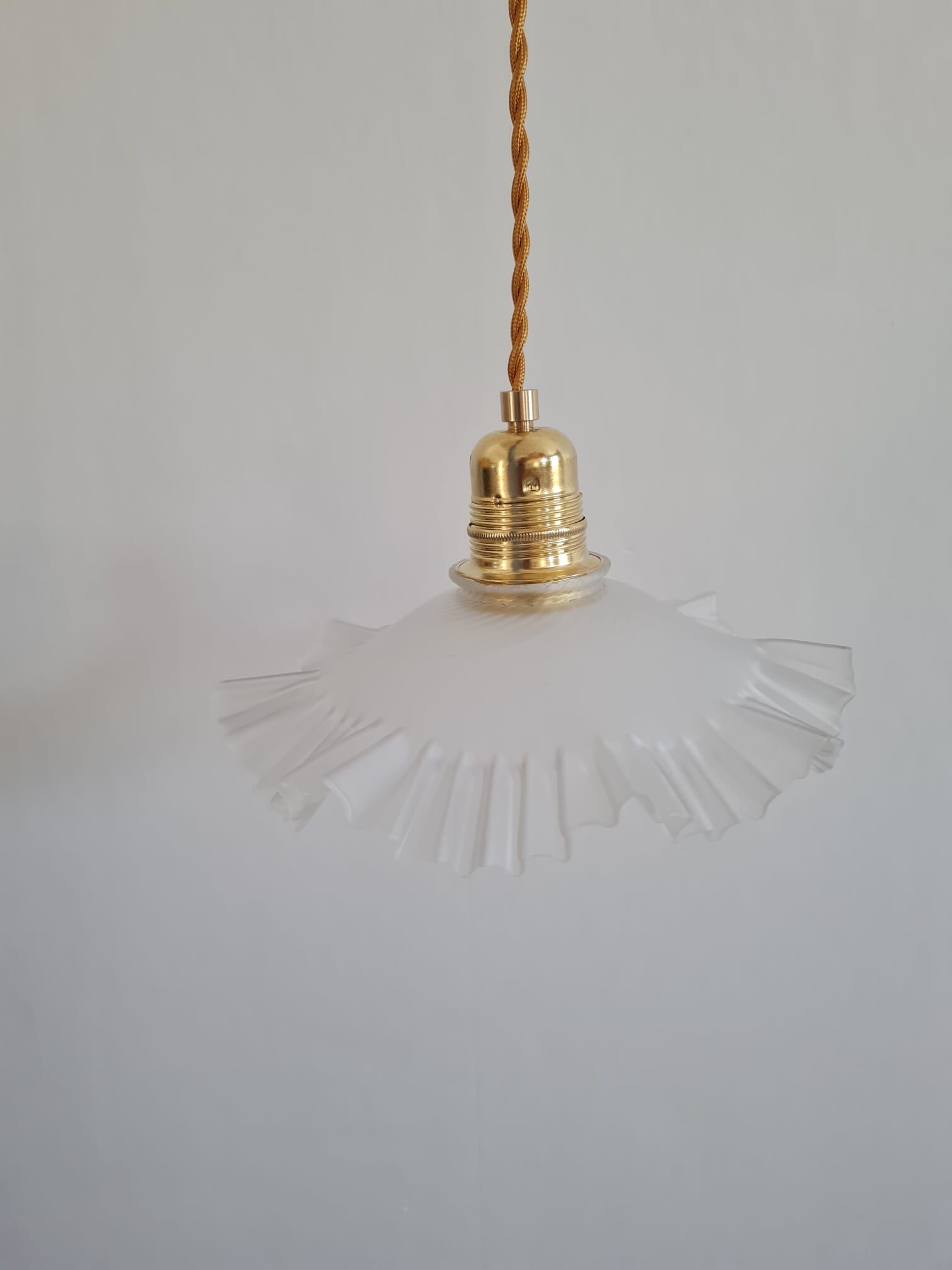 Polished glass hanging