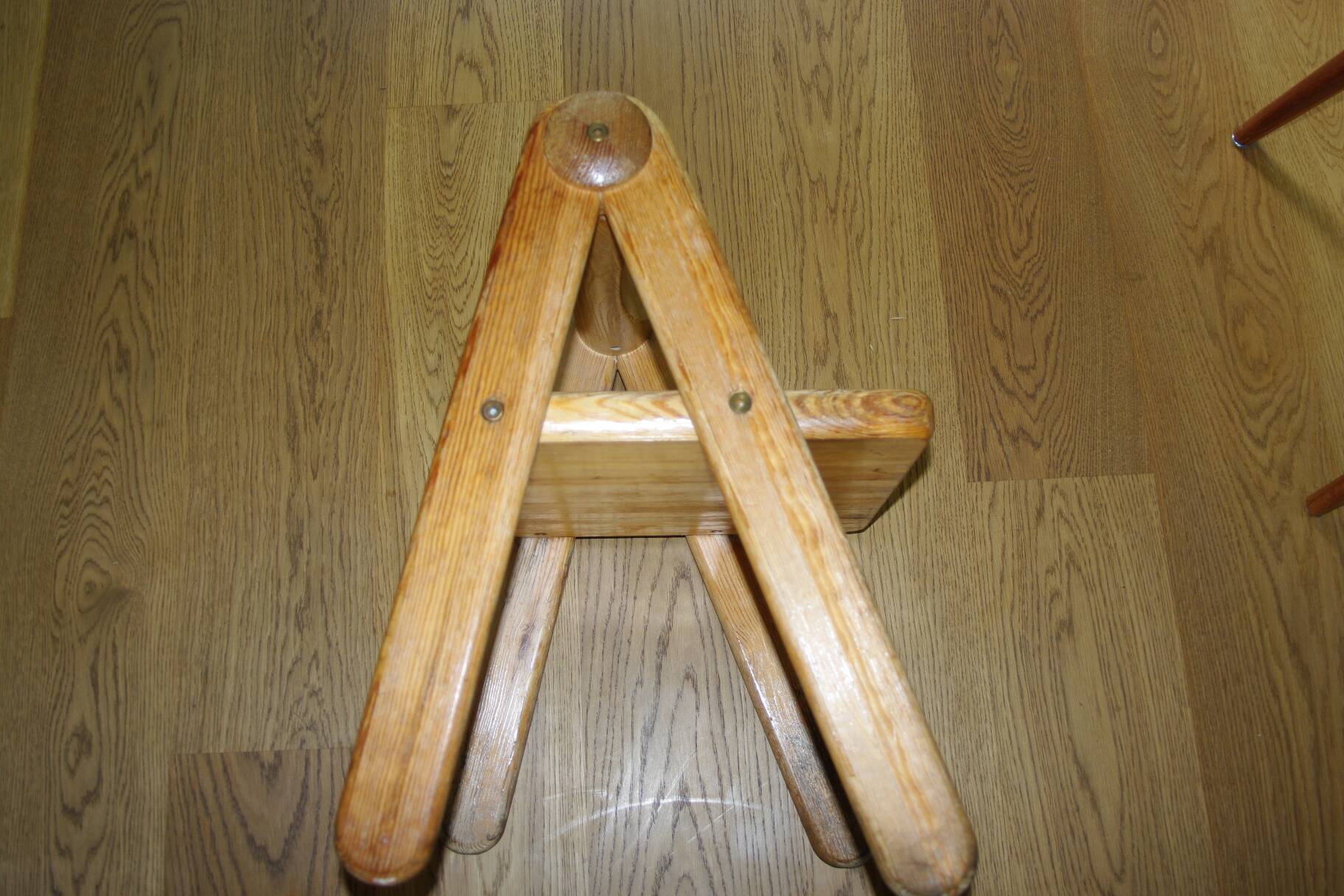 Rare vintage children's chair in solid pine by pierre grosjean 1970