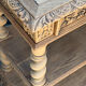 Console chêne brut massif décor végétal sculpté fin XIXe