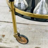Trolley bar in vintage brass 60