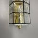 Wall light "Iron Rings" in brass and glass by Glashütte Limburg, Germany, 1970s