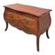 Curved Louis XV style commode in mahogany.