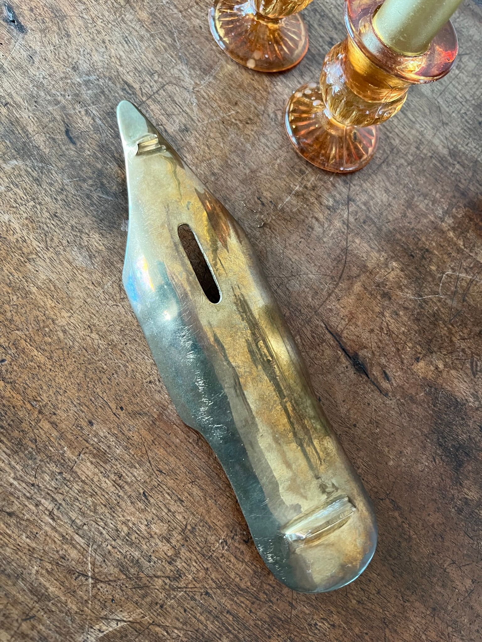 Brass pen tray
