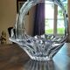Vintage crystal art table centre vase bowl decoration basket