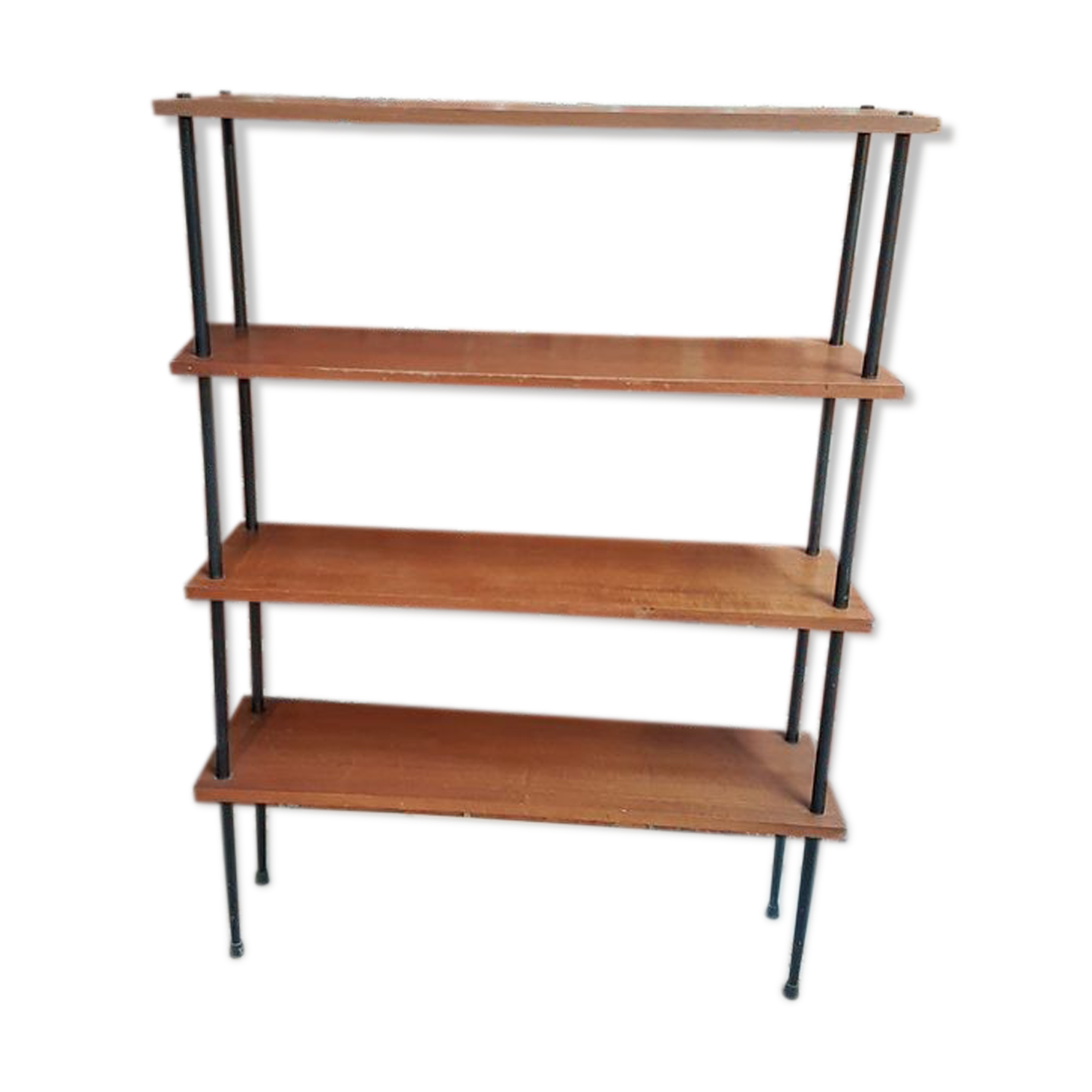 Etagère en bois pied métal