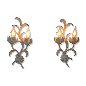 2 appliques florentines - feuilles