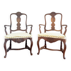Paire de fauteuils style - chippendale