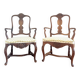 Paire de fauteuils style anglais Chippendale