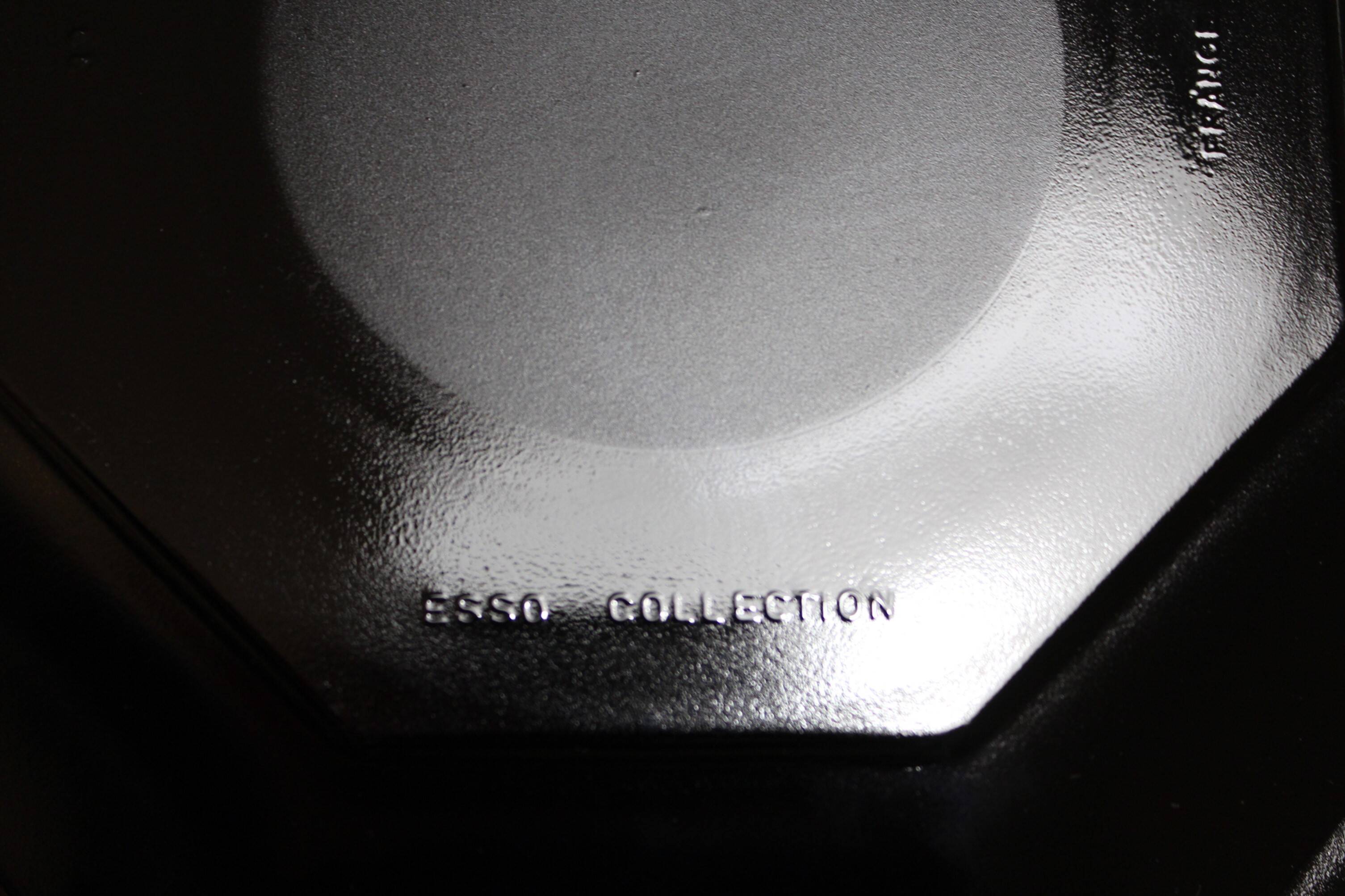 6 black Arcoroc "Octime" dessert plates (set 1)